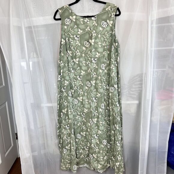 vintage Basic Editions boho maxi dress lace up back cottagecore fairycore large - Picture 1 of 9